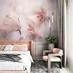 Wall murals Delicate blooms in soft pastel hues