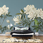 Wall murals White flowers on a branch