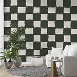 Wall murals Black and white checkered pattern