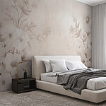 Wall murals White flower pattern on a white surface
