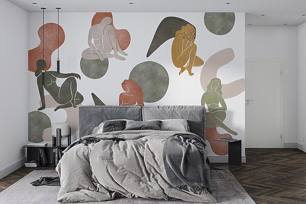 Group of women sitting on a circle Wall murals Group of women sitting on a circle