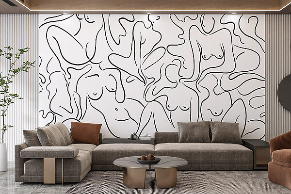 Group of women's body parts Wall murals Group of women's body parts
