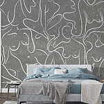 Wall murals Group of women's body drawings