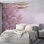 Wall murals Delicate blooms in soft pastel hues