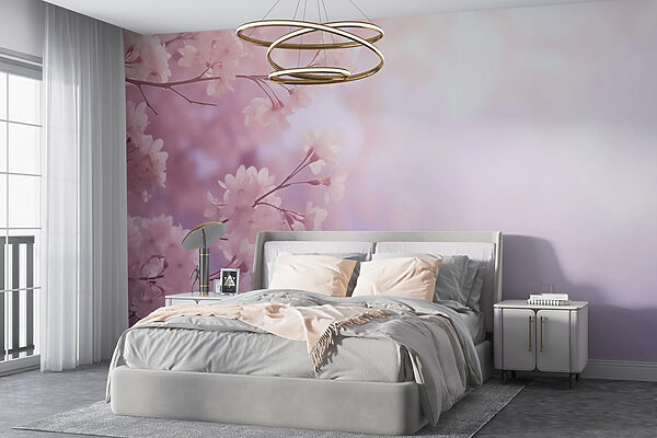 Delicate blooms in soft pastel hues Wall murals Delicate blooms in soft pastel hues