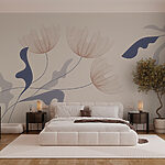 Wall murals Delicate blooms in soft hues.