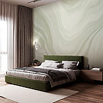 Wall murals White and gray marbled surface