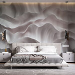 Wall murals Flowing textures in soft shades.