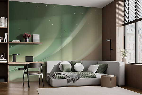 White and green background Wall murals White and green background
