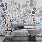 Wall murals Delicate blooms in soft pastel hues