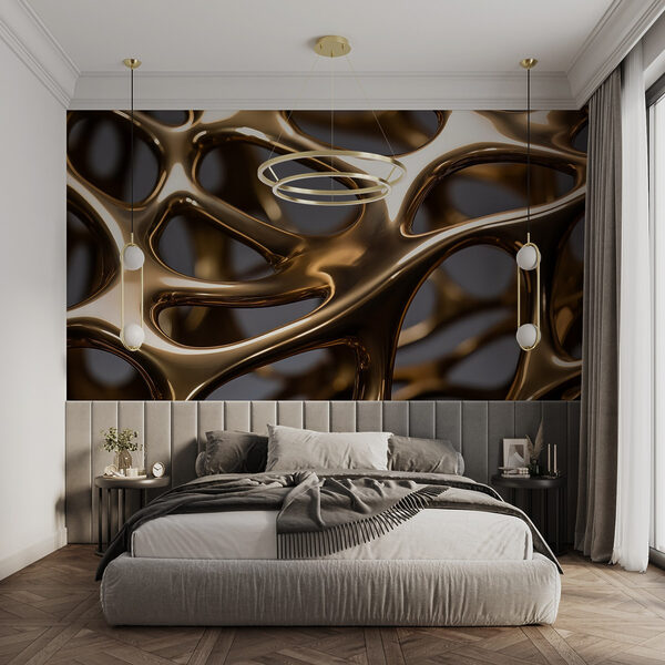 Intricate design in metallic tones Wall murals Intricate design in metallic tones