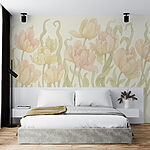 Wall murals Delicate tulips in soft colors
