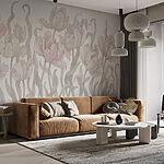 Wall murals Delicate blooms in soft hues.