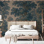 Wall murals Painting of trees and a river