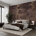 Wall murals Painting of trees and a river