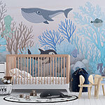 Wall murals Cartoon of a sea animal