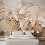 Wall murals Group of white flowers