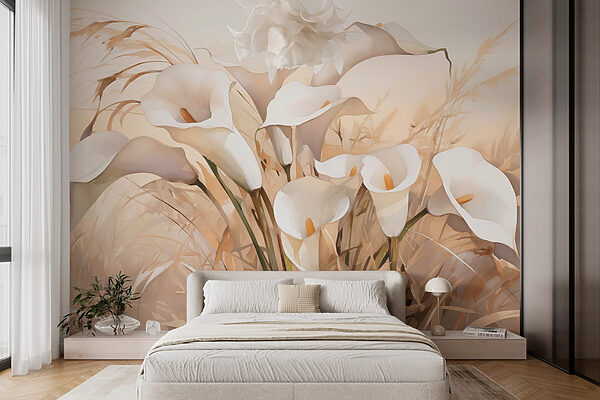 Group of white flowers Wall murals Group of white flowers