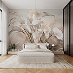 Wall murals Group of white flowers