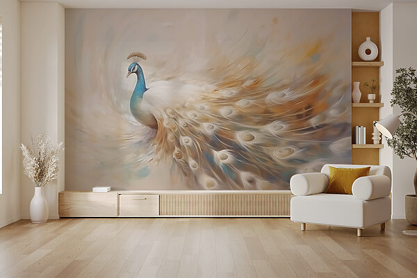 3D PEACOCK FEATHER ZHUA15636 Wallpaper Wall Murals Removable Self