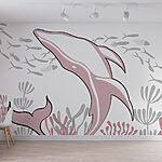 Wall murals Dolphin swimming in the ocean