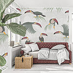 Wall murals Pattern of birds and plants