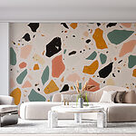 Wall murals Abstract mosaic of vibrant colors.