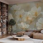 Wall murals Group of white flowers
