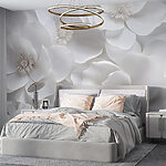 Wall murals Group of white flowers