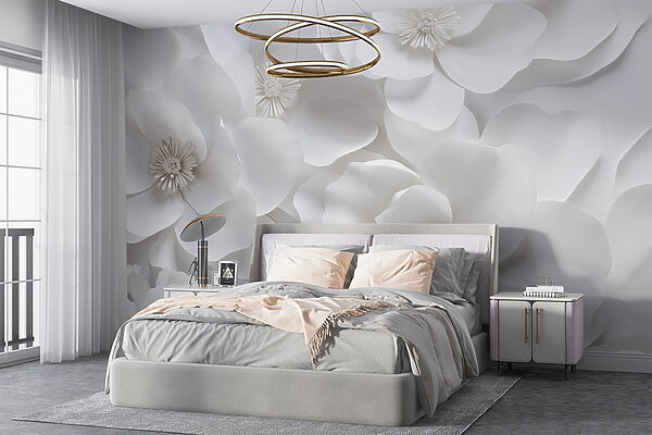 Group of white flowers Wall murals Group of white flowers