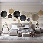 Wall murals Group of circles and lines
