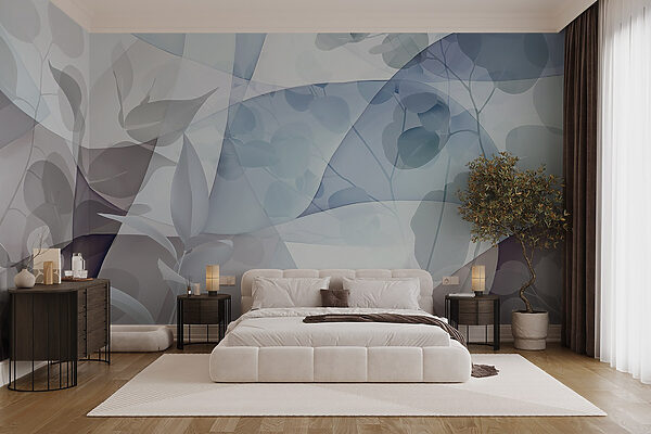 Wall murals Wall murals Soft hues and delicate nature forms. (SKU: w09061)