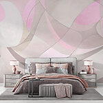 Wall murals Pink and grey art