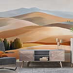 Wall murals Landscape of hills and trees