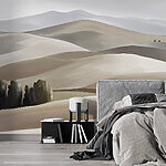 Wall murals Landscape of hills and trees