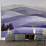 Wall murals Landscape of hills with trees