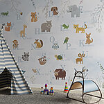 Wall murals Group of animals with letters