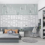 Wall murals Maze with people walking through the maze