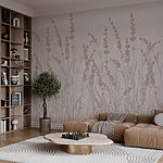 Wall murals Serene botanical illustration in soft tones