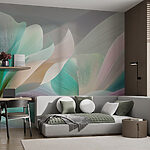Wall murals Soft hues in flowing patterns.