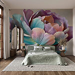 Wall murals Delicate petals in soft hues