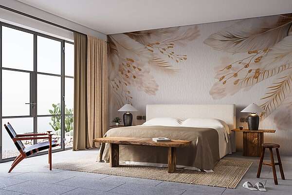 Delicate nature-inspired design elements Wall murals Delicate nature-inspired design elements
