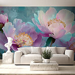 Wall murals Delicate blooms in soft pastel hues