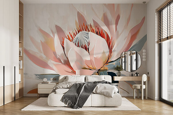 Delicate petals in soft hues Wall murals Delicate petals in soft hues