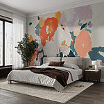 Wall murals Painting of flowers with different colors