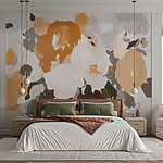 Wall murals Painting of flowers with different colors