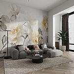 Wall murals Group of white flowers