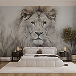 Wall murals Majestic lion in serene surroundings