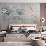 Wall mural White flower on a plant