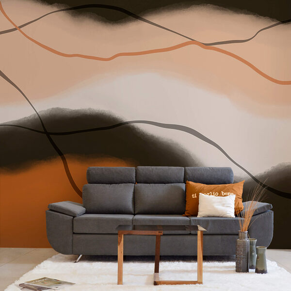 Wall mural - Warm waves of earthy tones (SKU: t00265)